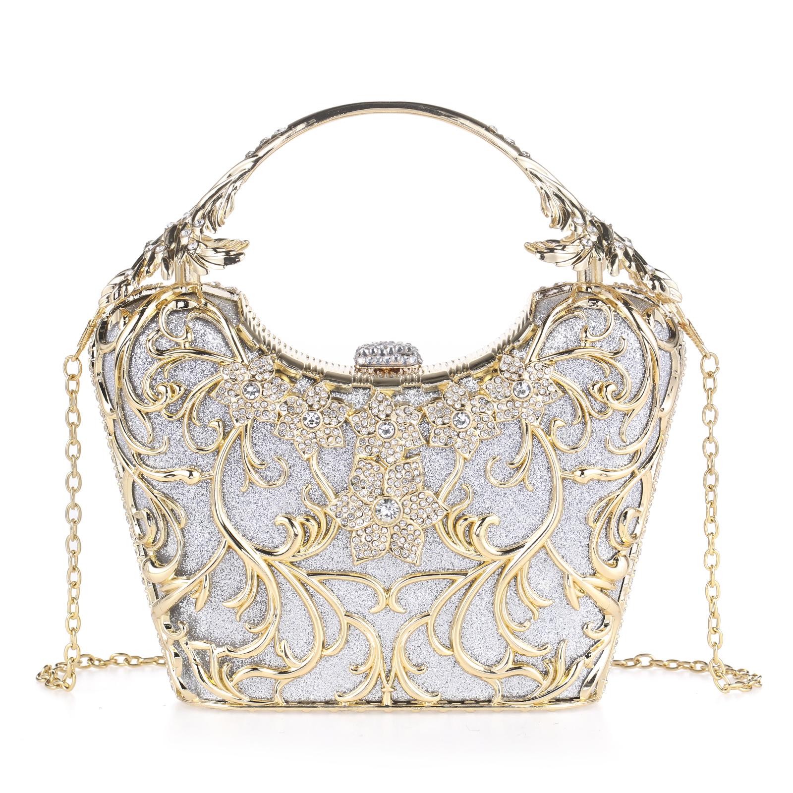 Cozyroomdirect Sparkly Rhinestone Hollow Evening Bag