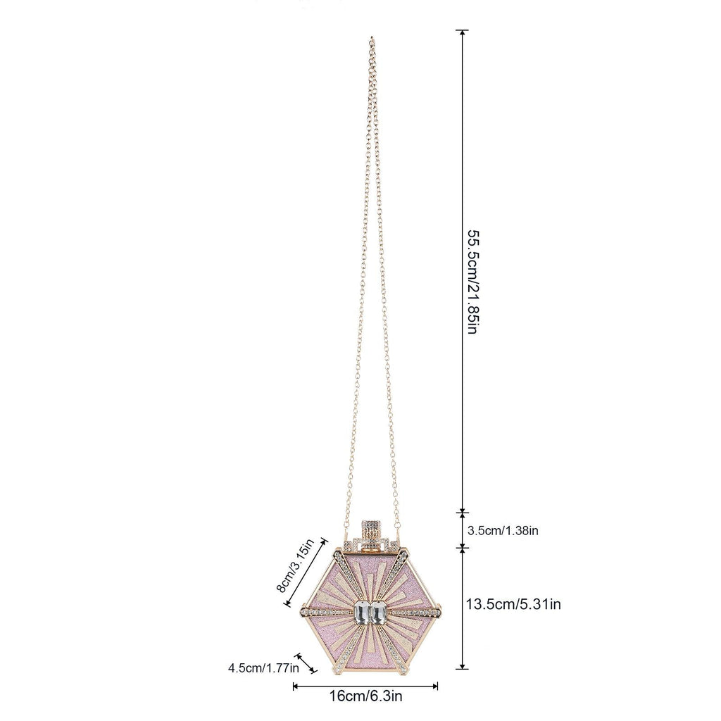 Cozyroomdirect Luxury Rhinestone Perfume Bottle Handbag