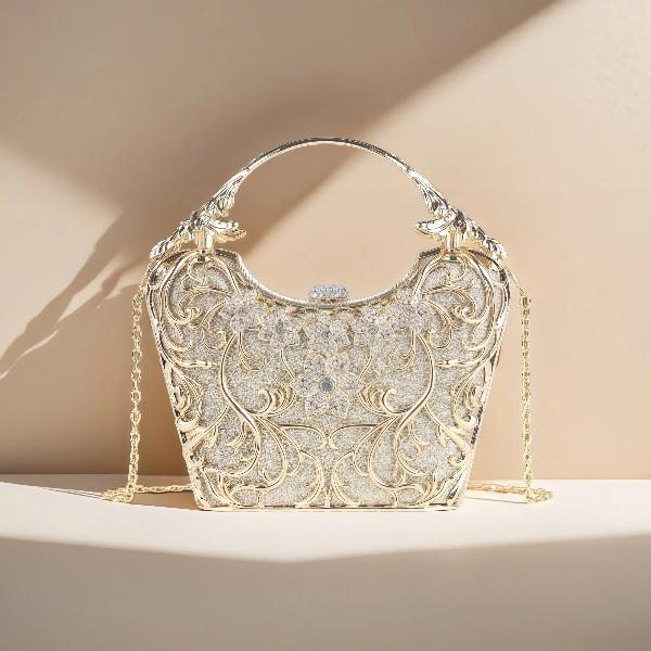Cozyroomdirect Sparkly Rhinestone Hollow Evening Bag