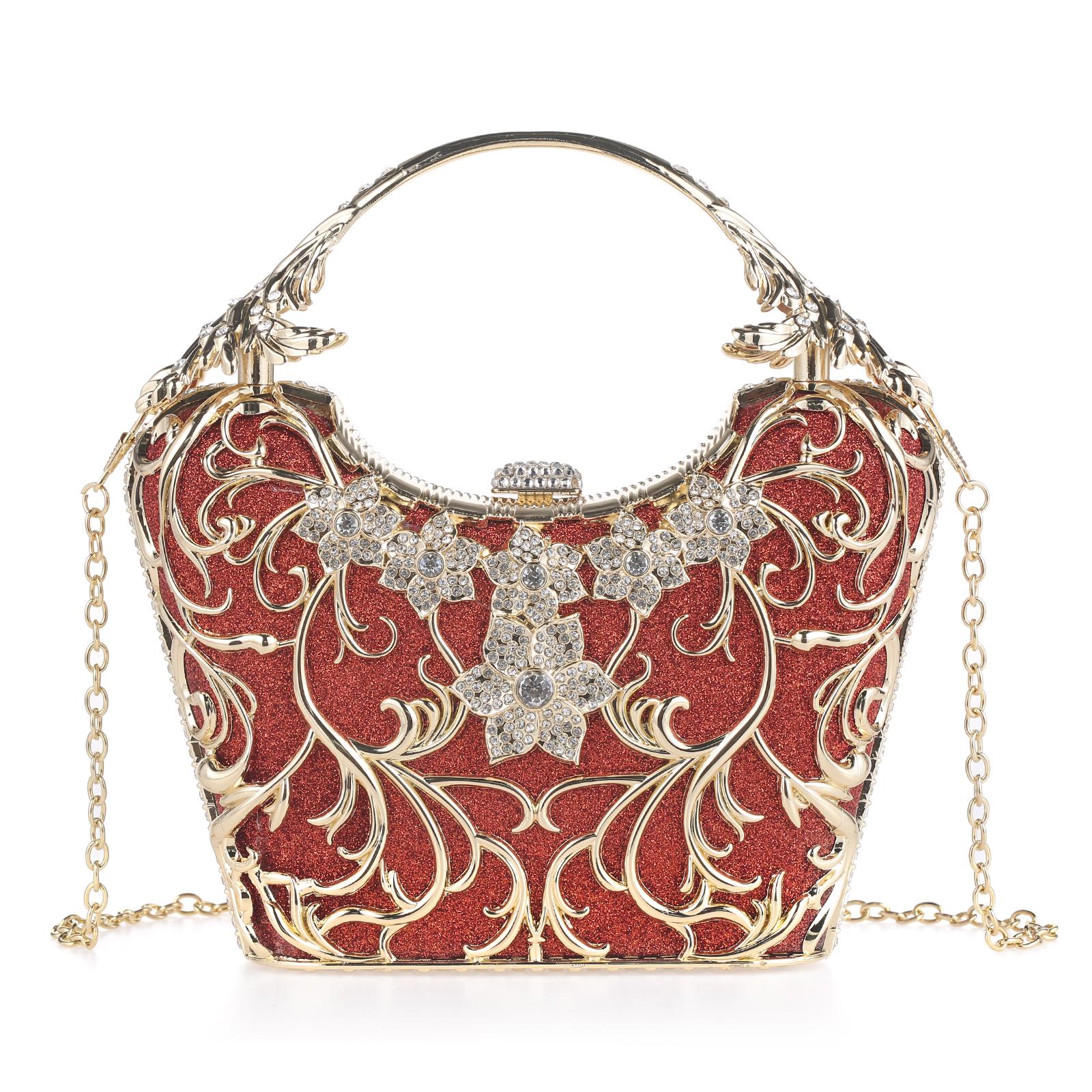 Cozyroomdirect Sparkly Rhinestone Hollow Evening Bag