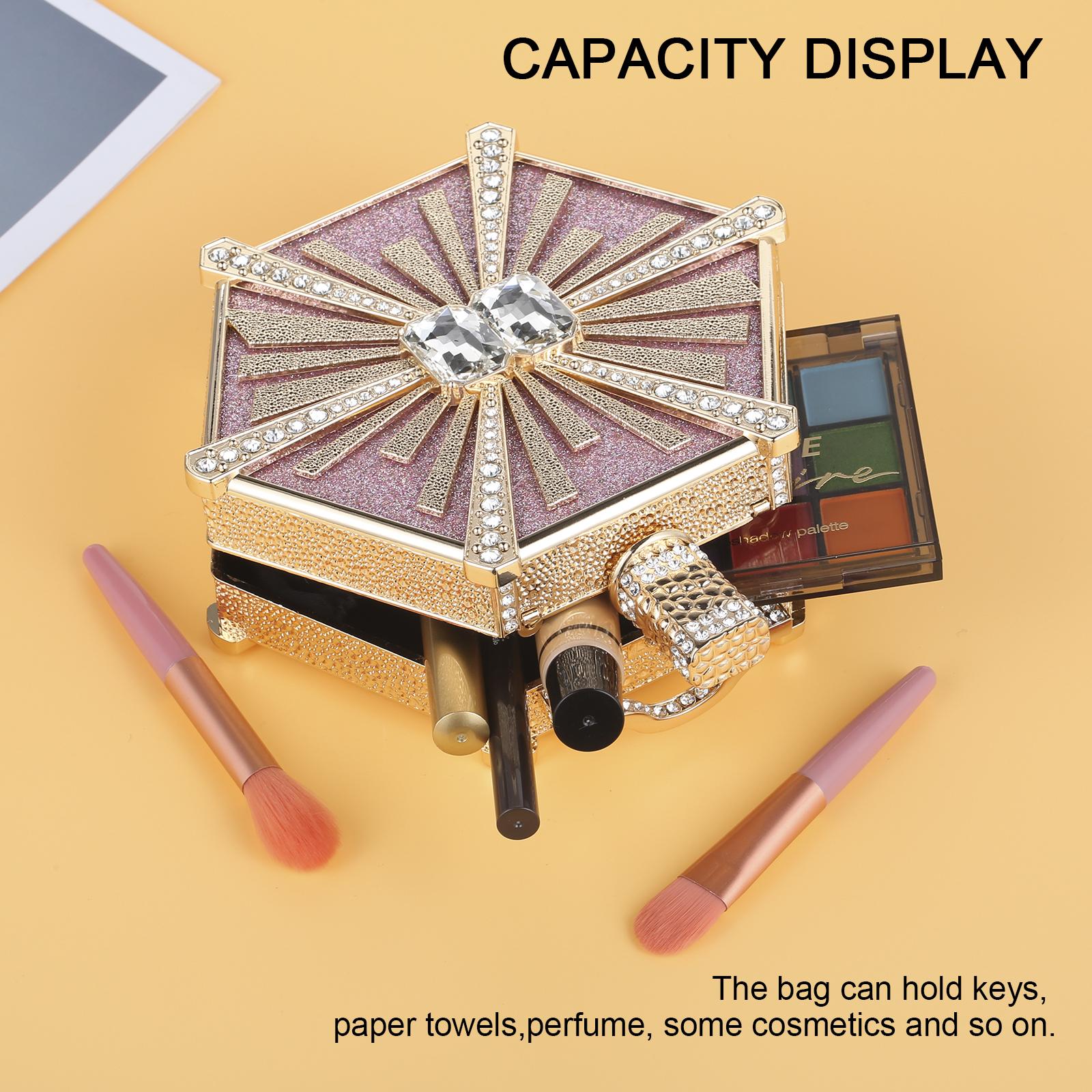 Cozyroomdirect Luxury Rhinestone Perfume Bottle Handbag