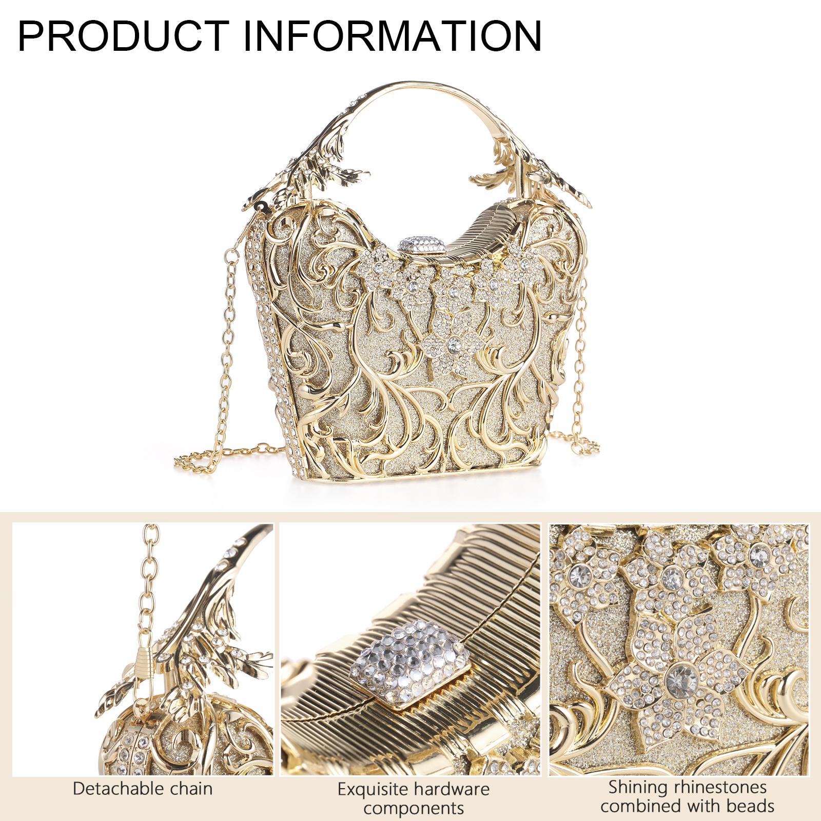 Cozyroomdirect Sparkly Rhinestone Hollow Evening Bag