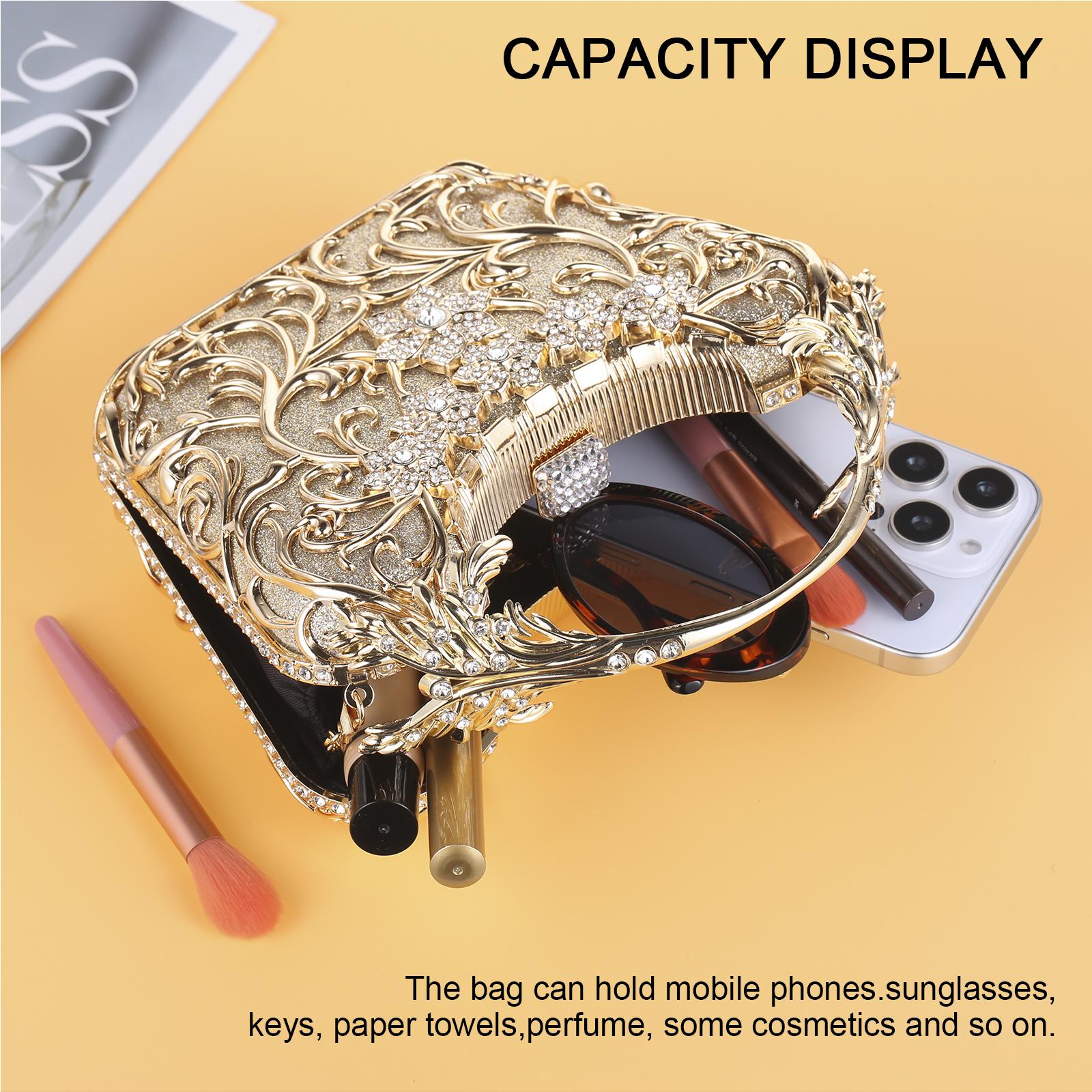 Cozyroomdirect Sparkly Rhinestone Hollow Evening Bag