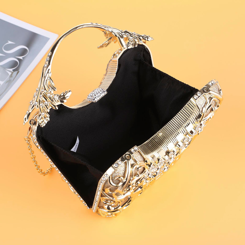 Cozyroomdirect Sparkly Rhinestone Hollow Evening Bag