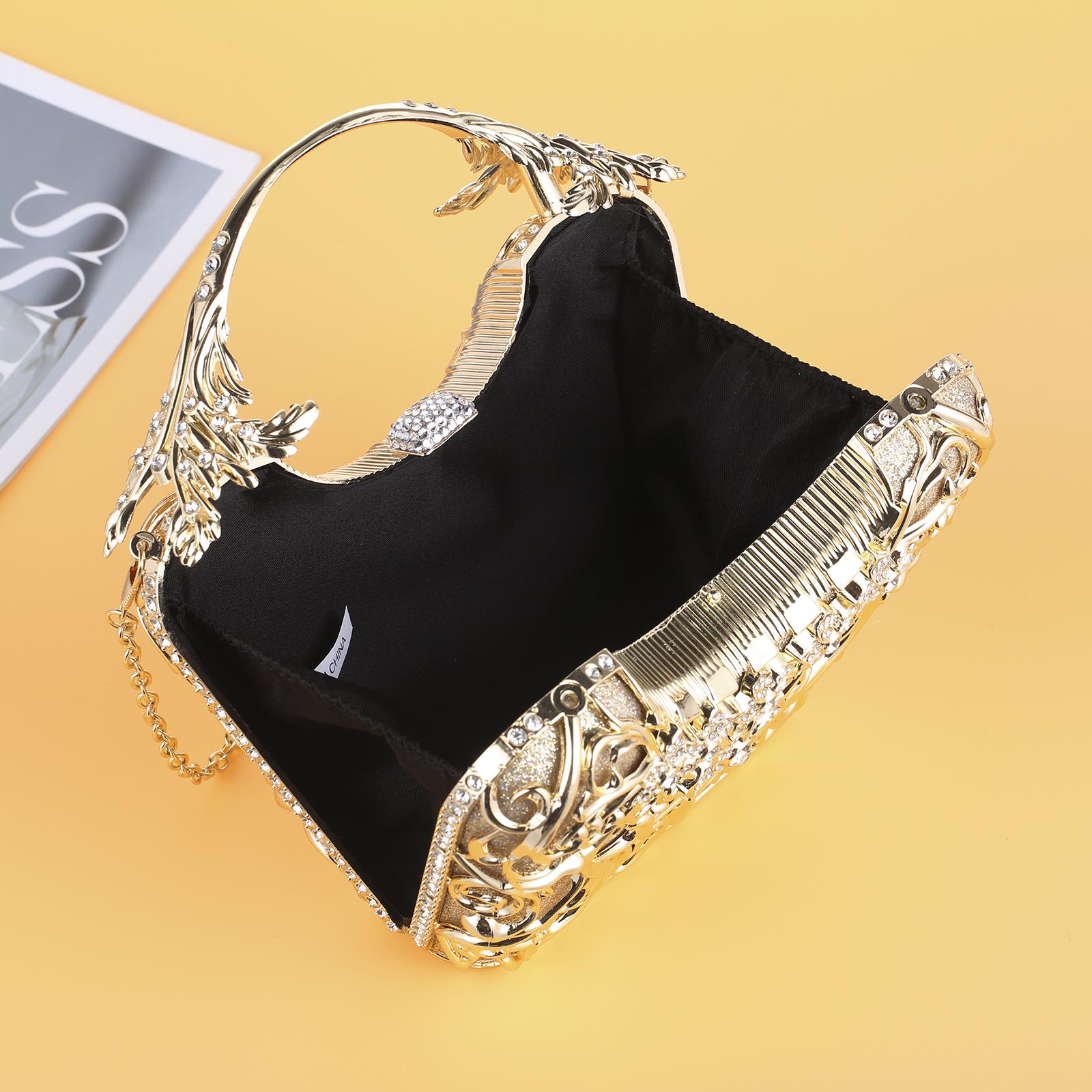 Cozyroomdirect Sparkly Rhinestone Hollow Evening Bag