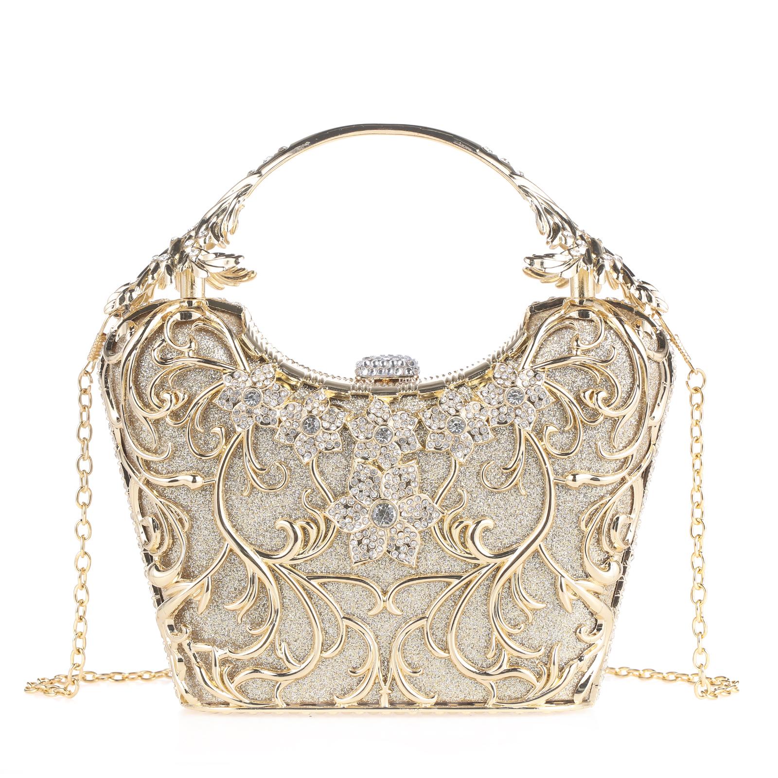 Cozyroomdirect Sparkly Rhinestone Hollow Evening Bag